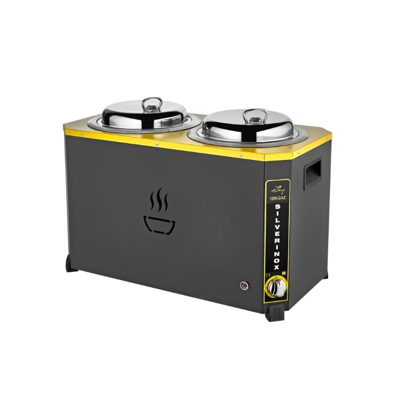 Işıkgaz Silverinox C-05 13 Litre Elektrikli Jumbo Çorba Kazanı - Siyah